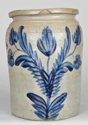 Alexandria Stoneware Jar, Stamped "B.C. MILBURN / ALEXA."