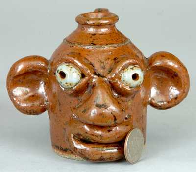 "JACKSON POTTERY" Stoneware Face Jug, Dated 1986.