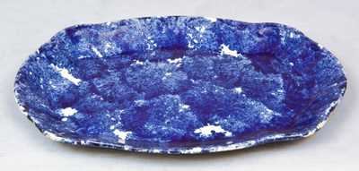 Blue Rockingham Platter.
