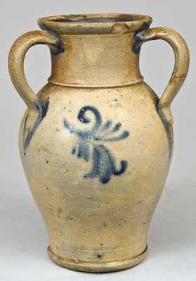 Three-Handled Stoneware Vase, NJ origin