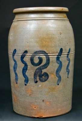 Western PA Freehand-Decorated Stoneware Crock