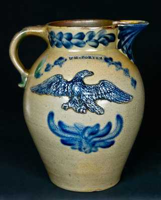 "WM. PORTER," Pleasantville, Venango County, PA Stoneware Eagle Pitcher