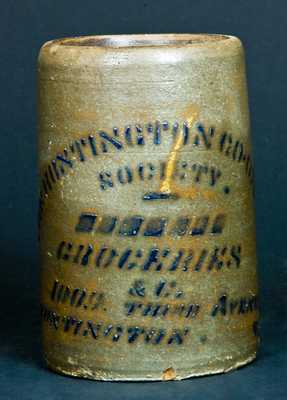 HUNTINGTON CO-OPERATIVE SOCIETY West Virginia Stoneware Canning Jar