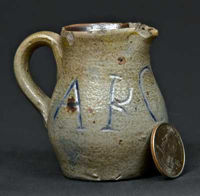 Miniature Stoneware "Sampler" Pitcher, "ABC"