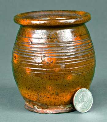 Small "1836" Signed Redware Jar