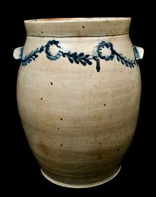 Monumental Stoneware Jar Signed "Morgan & Amoss," Baltimore, c1820