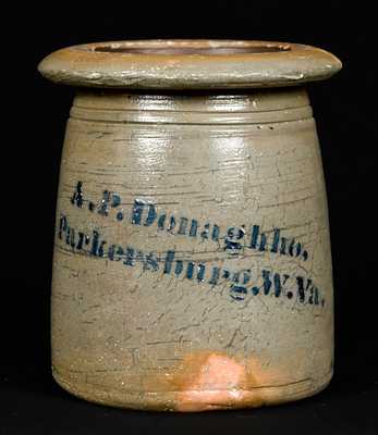 A.P. Donaghho, / Parkersburg. W.Va. Stoneware "Top Hat" Wax Sealer