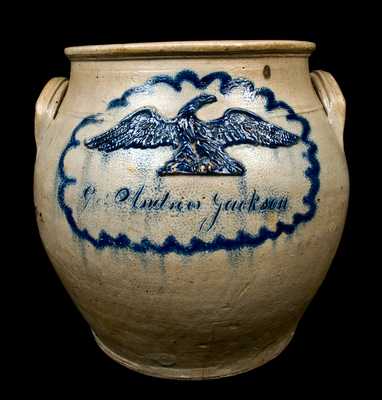 Gen. Andrew Jackson 17th June 1776 (Bunker Hill, MA) Stoneware Jar