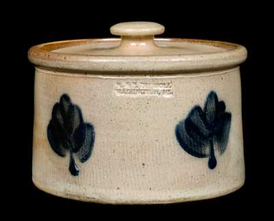 Dieboll Stoneware Lidded Butter Crock with Goat (Contemporary)