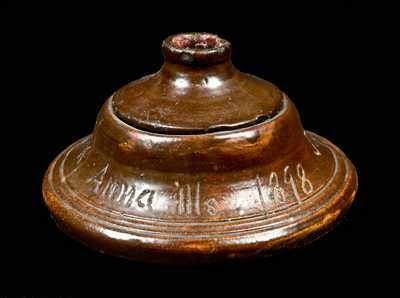 Anna Pottery 1898 "City Clerk" Stoneware Inkwell