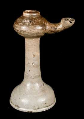 Extremely Rare Westerwald Stoneware Oil Lamp, circa 1720