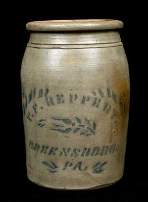 T.F. REPPERT. / GREENSBORO, PA Stoneware Jar