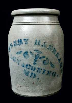 Lonaconing, MD Stoneware Advertising Jar