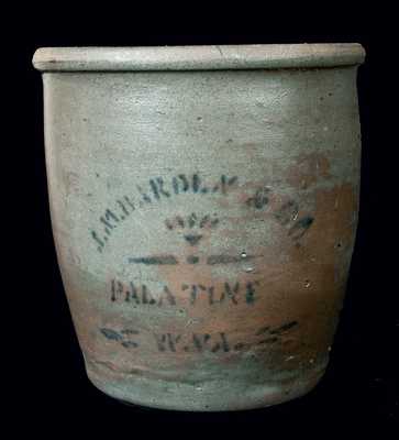 J.M. HARDEN & CO / PALATINE / W.VA. Stoneware Jar
