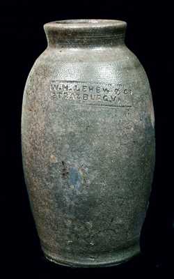W.H. LEHEW & CO. / STRASBURG, VA Stoneware Canning Jar