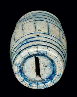 Miniature Stoneware Keg Bank (Rare Form)