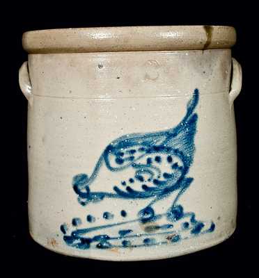 NY Stoneware Crock w/ Chicken Pecking Corn