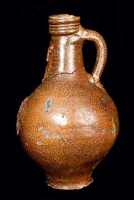 Bellarmine Stoneware Jug with Bearded Man and Floral Medallion