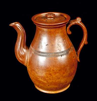 English Stoneware Teapot, 19th century.
