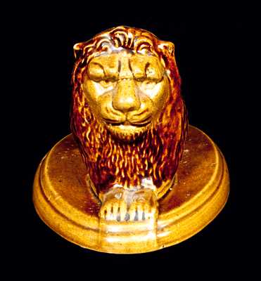 Large Mogadore, OH Stoneware Lion