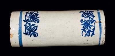 Blue and White Stoneware Rolling Pin