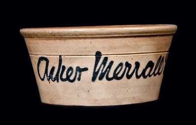 New Jersey Stoneware Bowl w/ Script Advertising "Acker, Merrall & Condit"