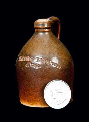 Stoneware Miniature Jug Impressed "Little Brown Jug"