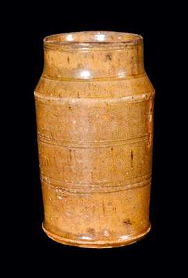 Lead-Glazed Redware Jar with Incised Lines