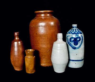 Lot of Five: Various European Stoneware
