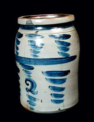 Two-Gallon Heavily-Decorated Western PA Stoneware Crock