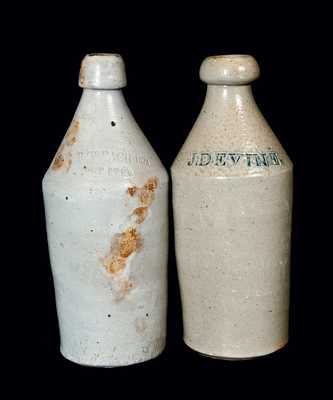 Lot of Two: Stoneware Bottles, Including 1874 Root Beer Bottle