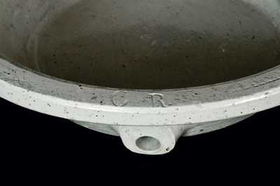 Stoneware Bowl with Spigot Impressed 