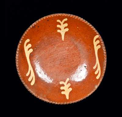Slip-Decorated Redware Plate.
