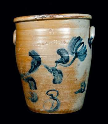 Rare KELLEY & HARR Stoneware Jar, probably Ligonier or Connellsville, PA
