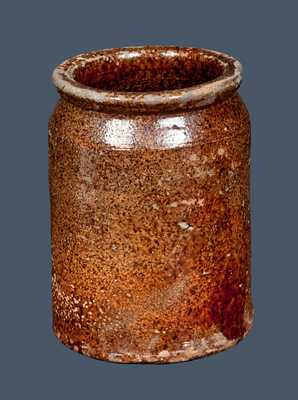 Rare Lead-Glazed Redware Jar Impressed OTT, Frederick, MD