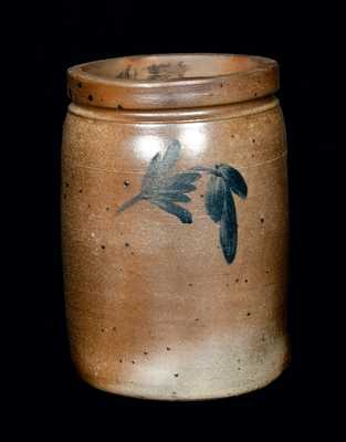 Attrib. R.J. Grier, Chester Co., PA Stoneware Jar, One-and-a-Half-Gallon