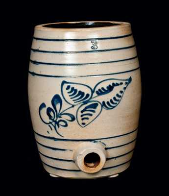 Cobalt-Decorated Stoneware Keg Cooler, NY State origin