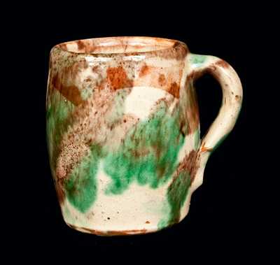 Shenandoah Valley Multi-Glazed Redware Mug