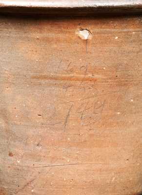 Southern Stoneware Jar with Inscribed Mathematical Notations