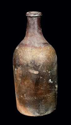 Rare Rust-Dipped Stoneware Bottle, Baltimore, circa 1810