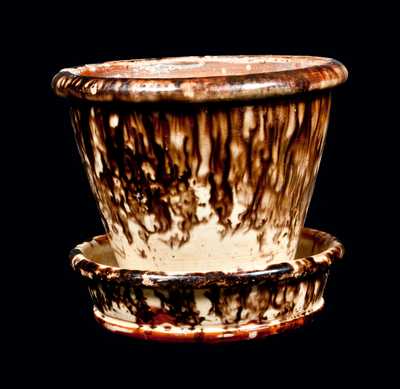 JOHN BELL / WAYNESBORO, Pennsylvania Redware Pottery Flower Pot