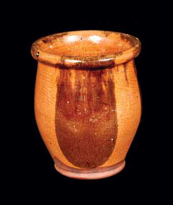 Glazed Redware Jar, New England origin, mid 19th century