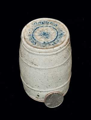 "GOLDEN CROWN" Miniature Stoneware Barrel