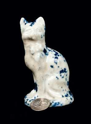 Sponged Stoneware Cat, Akron, OH, circa 1890