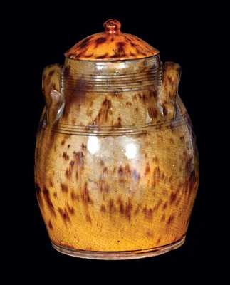 Rare Probably Philadelphia Redware Jar, Early Nineteenth Century, 1788 Commemorative Date