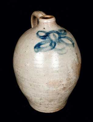 Ovoid Stoneware Jug with Abstract Decoration