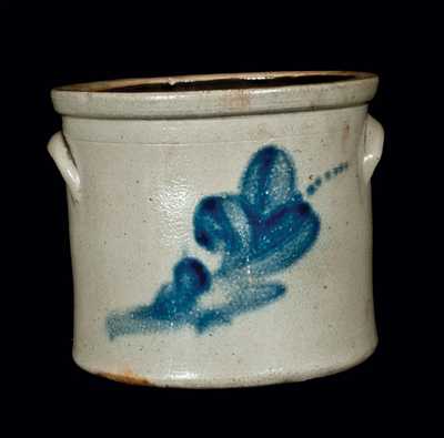 New York Stoneware Crock with Floral Decoration