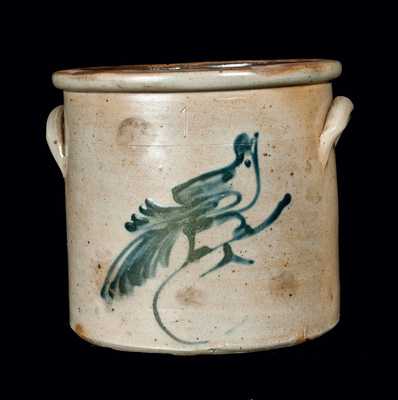 Stoneware Crock with Bird Decoration