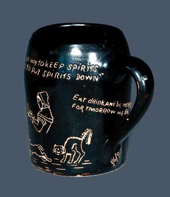 Elaborate Yale University Stoneware Mug
