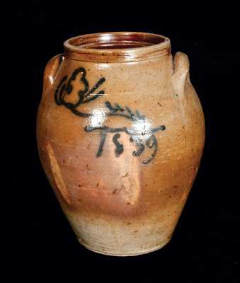 Norwalk, CT, Stoneware Jar Dated 1839